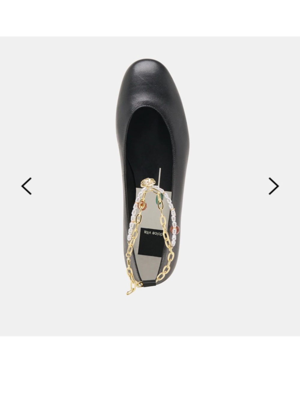 NWT Dolce Vita Baiden Genuine Leather Black anklet womens ballet flats us 9 - Picture 8 of 9